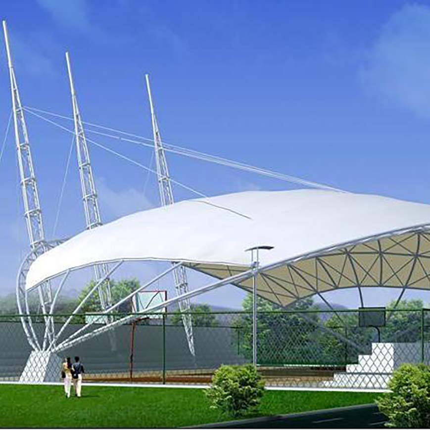 OEM Dom High Strength Waterproof Stadium Standing Membrane Structure Tent Landscape Architecture Membrane Structure