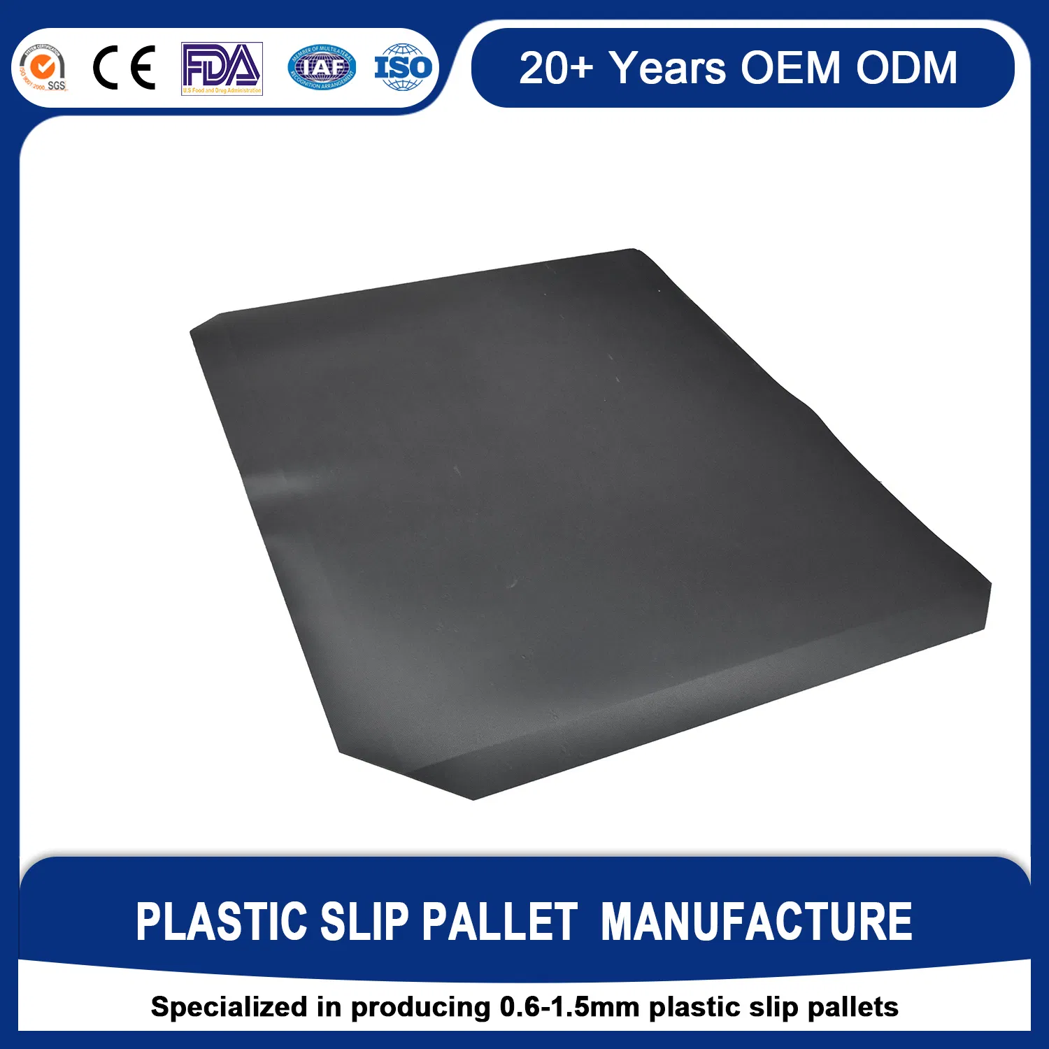 China Factory Produces Conductive ESD Plastic Slip Pallet Sheet for Safe Handling of Sensitive Electronics and Aerospace Components in Cleanrooms