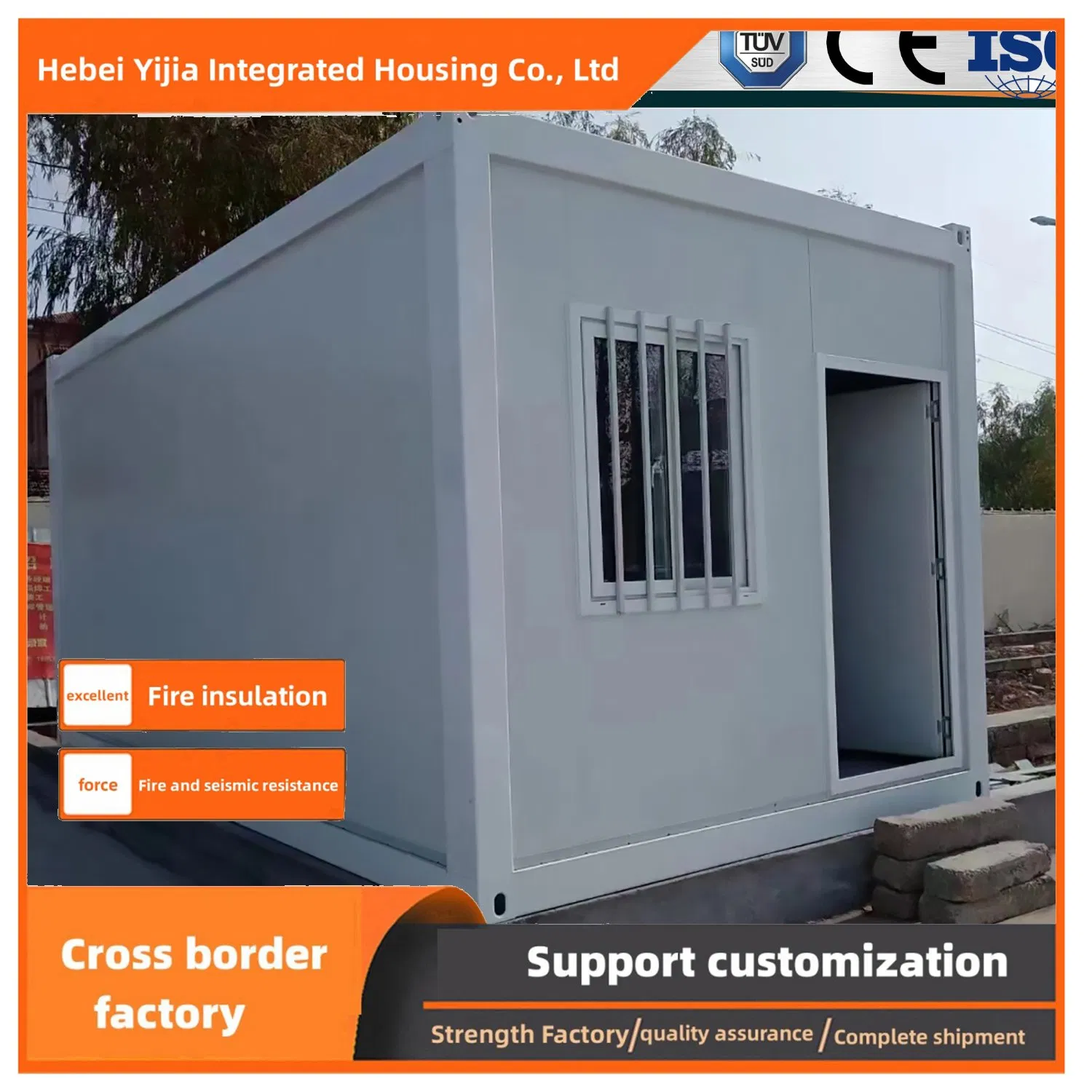 Modern Prefabricated Using Steel Structural Materials Modular Office Frame Welding Flat Packaging Factory Direct Sales Integrated Transportable House