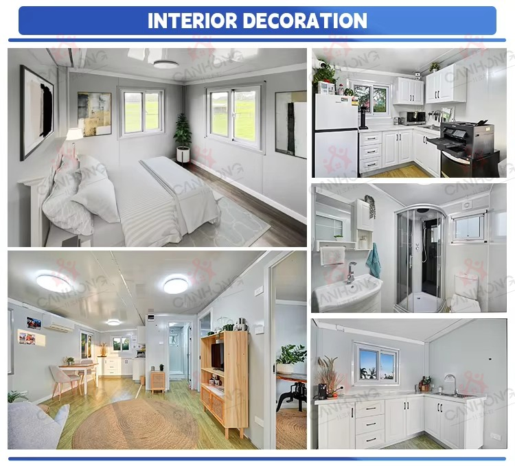 Portable Luxury Modular Homes 20FT 40FT Expandable Steel Container 1-4 Bedroom Tiny Villas Prefabricated Luxury Housing