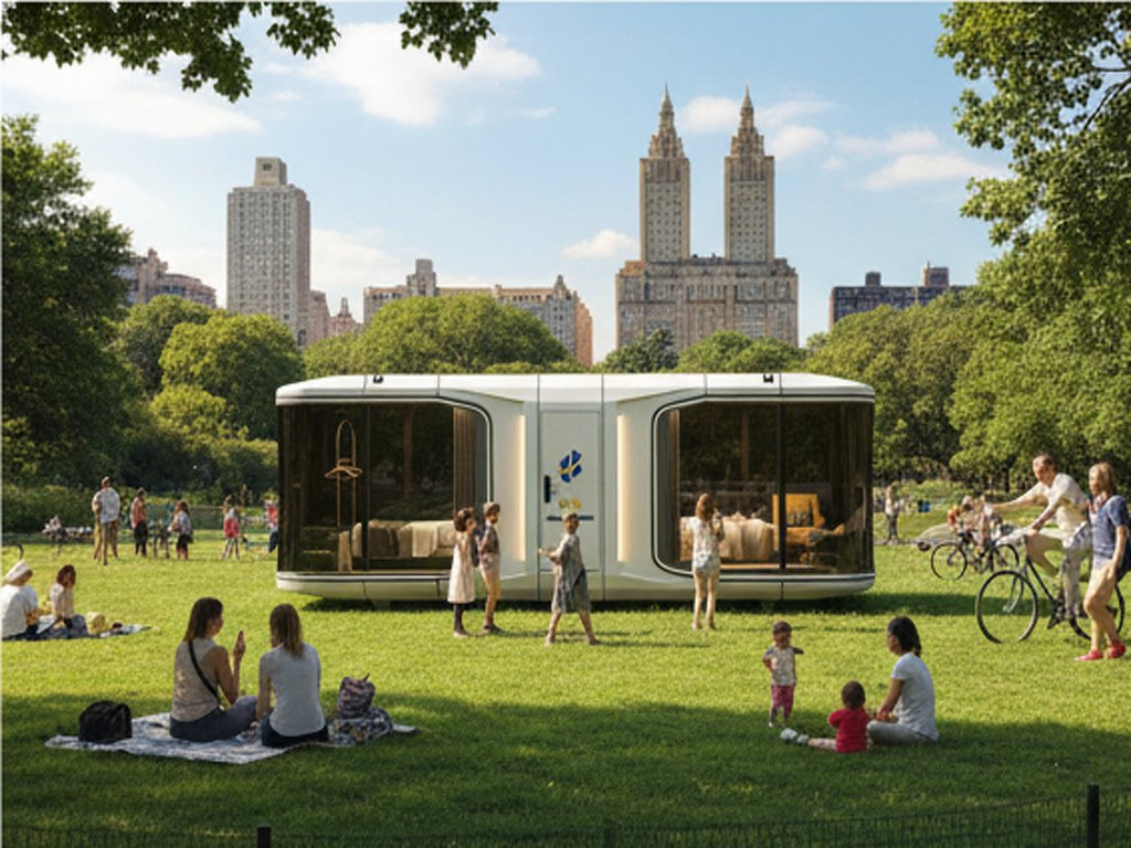 Space Saving Modular High Quality Easily Transportable Steel Capsule House