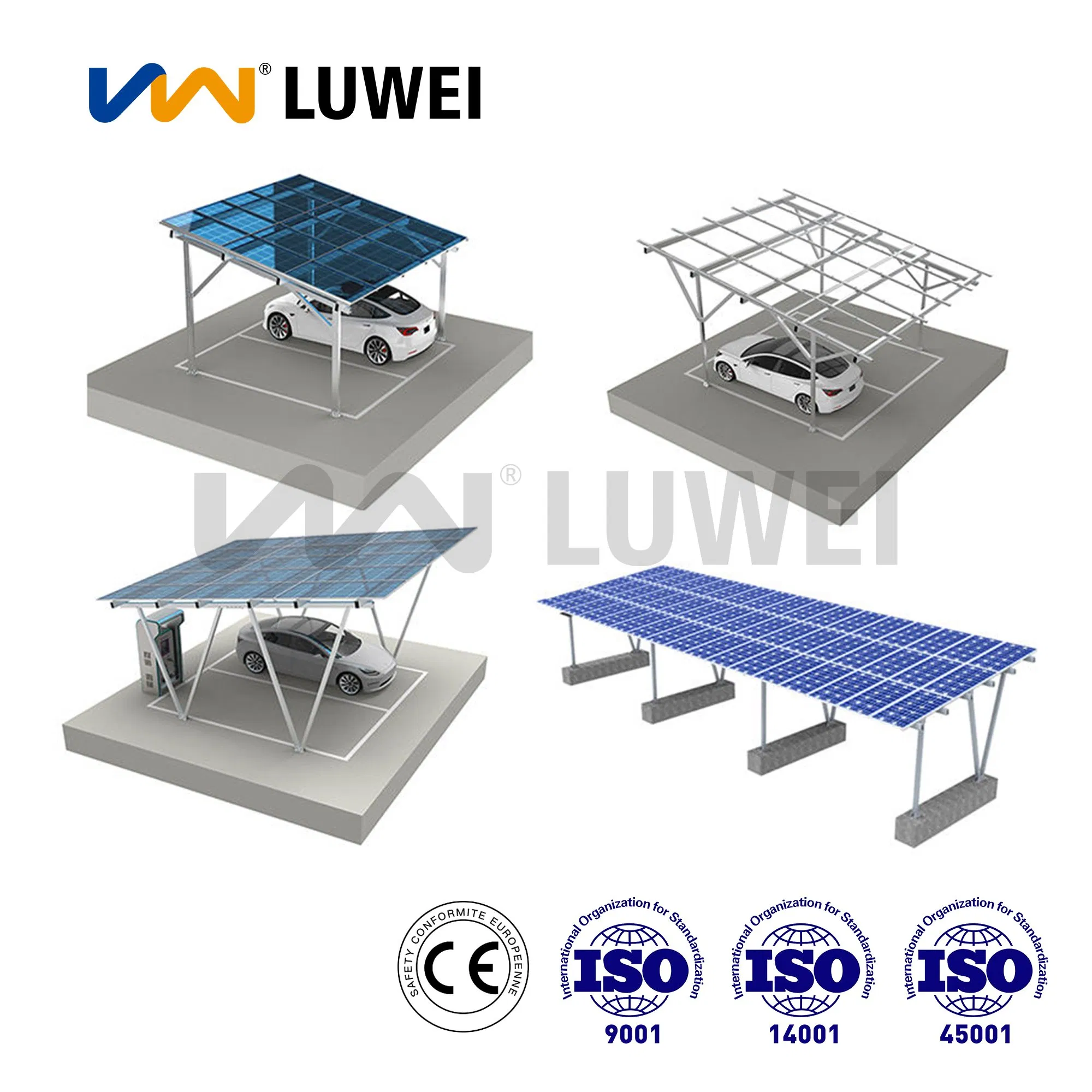 Customized Solar Panel Mount Carport Solutions for 100kw and 200kw Needs