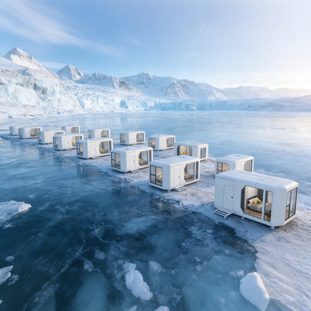 Transportable Capsule House Modular System, Compact Shipping and Quick Installation for Remote Projects