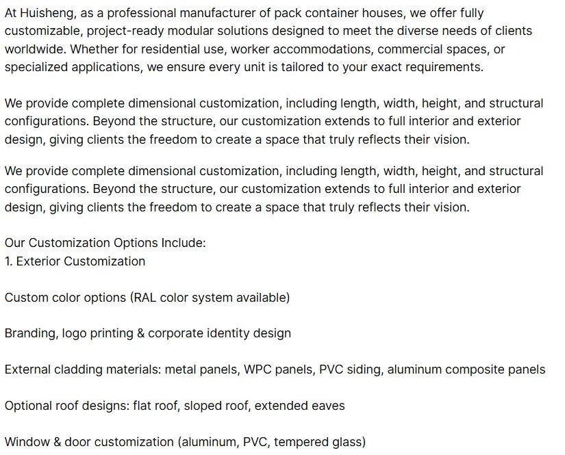 Housing System Detail