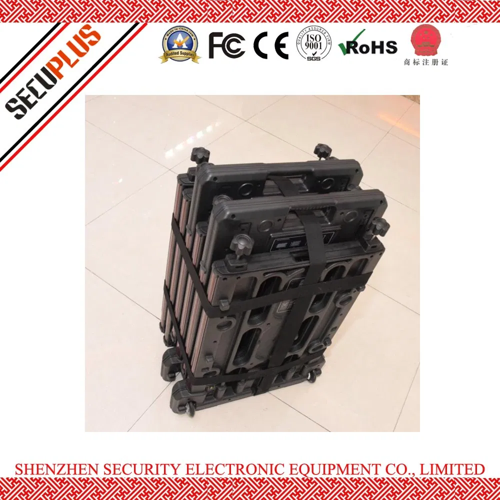 Portable movable walk through gate metal detector system for stadium and expo