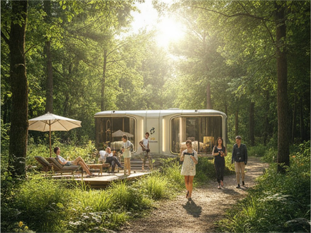 Space Saving Modular High Quality Easily Transportable Steel Capsule House