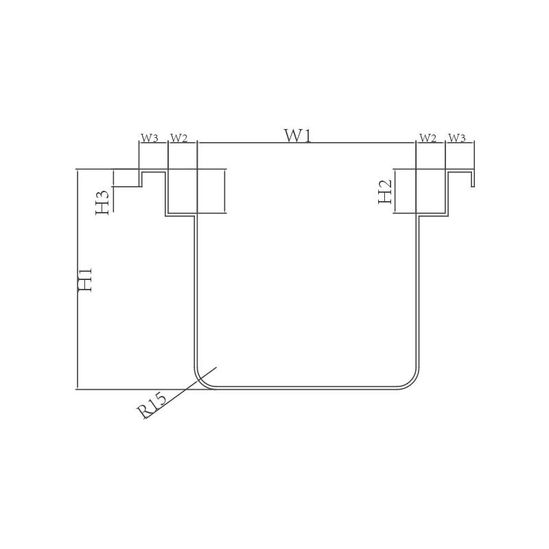 U-bottom Stainless Steel trench drain