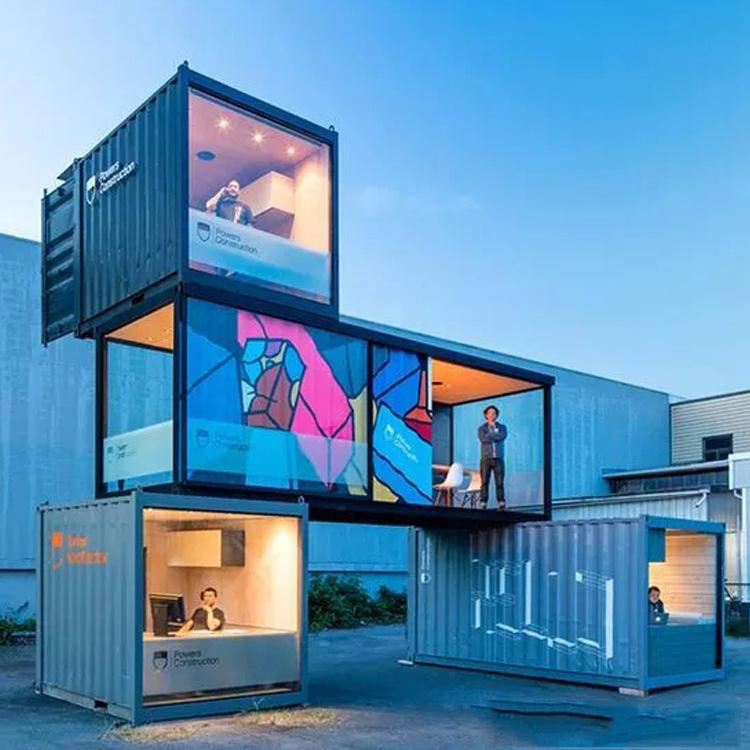 Modern Prefabricated Using Steel Structural Materials Modular Office Frame Welding Flat Packaging Factory Direct Sales Integrated Transportable House