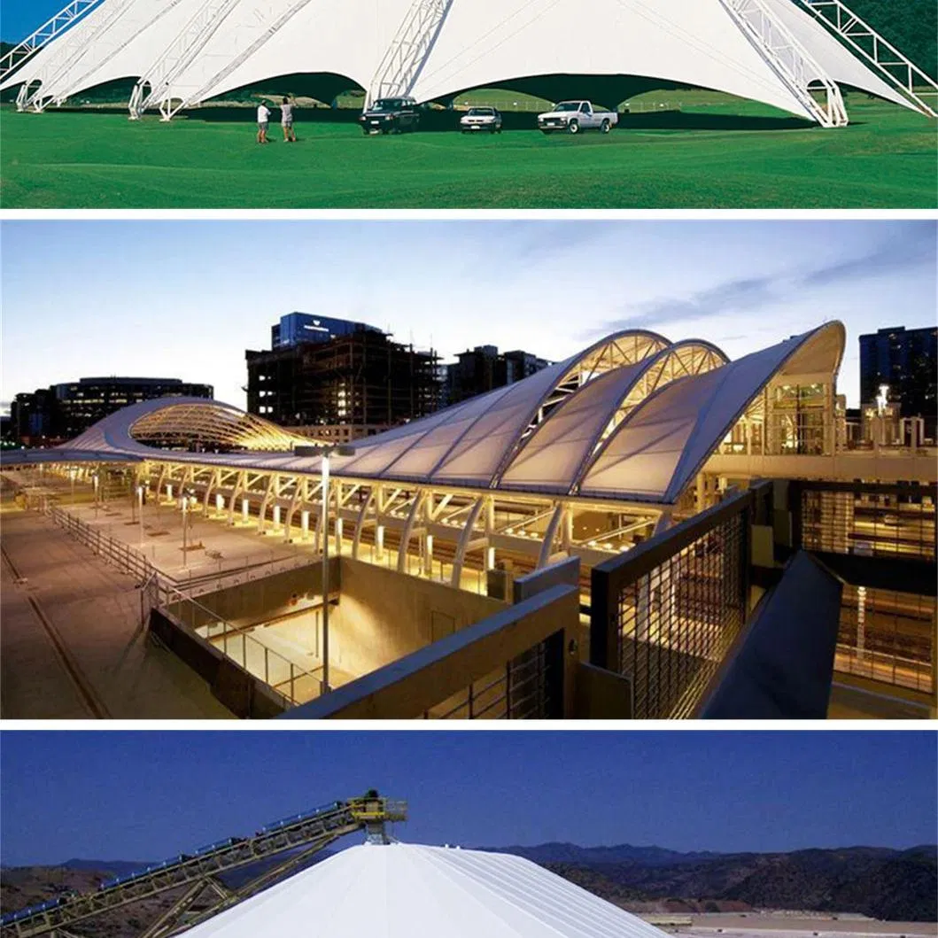 Architecture Commercial Tension Fabric PVDF Membrane Structure Stretch Tent Waterproof