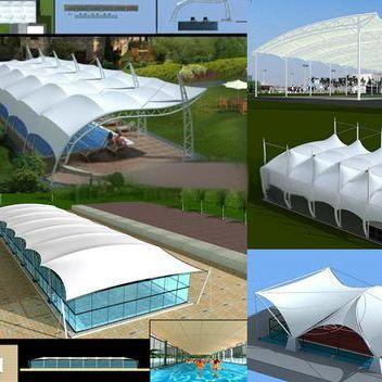 High Tensile Fabric 1100GSM Architectural Membrane Structure Fabric
