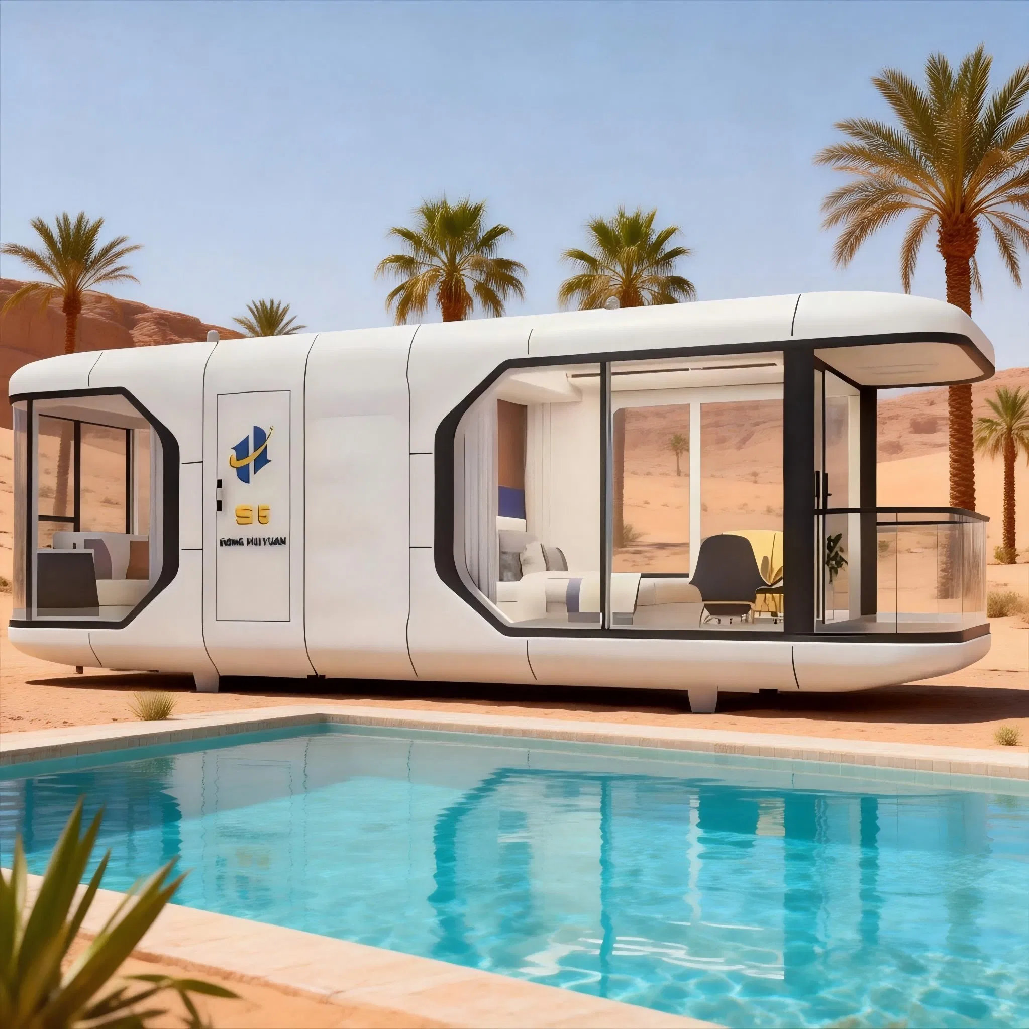 Safe Eco-Friendly Modular Stackable Transportable Capsule House