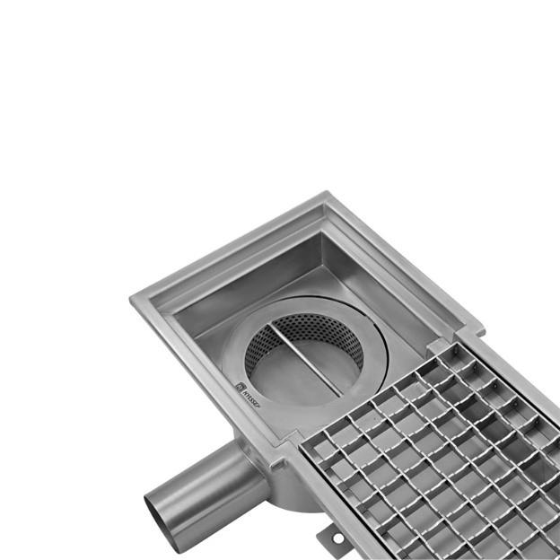 Kylssep High Flow Rate #304 Stainless Solid Sanitary Channel Drain System for Meat Proccessing Industry