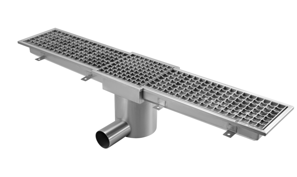 High Flow Rate Foodsafe 316L Durable Hygienic Stainless Trench Channel System for Poultry Industry