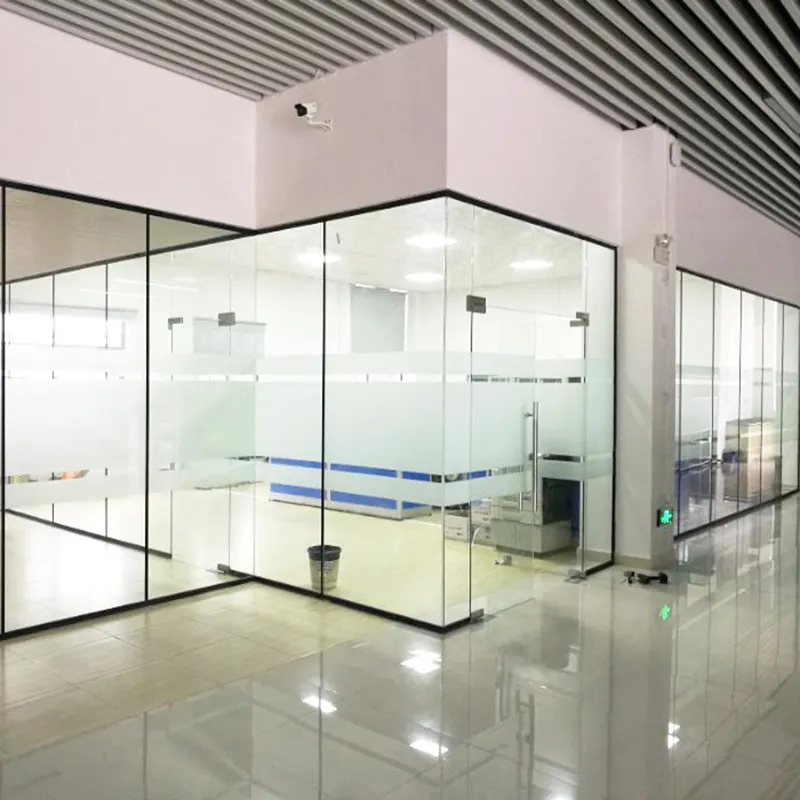 Prefabricated Rtempered Glass MDF Chip Board Demountable Partition Wall System