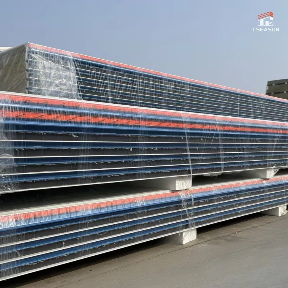 Tseason Algeria Prefab Galvanized Pharmaceutical Standards Rock Wool Sandwich Panel 75mm for House Homes