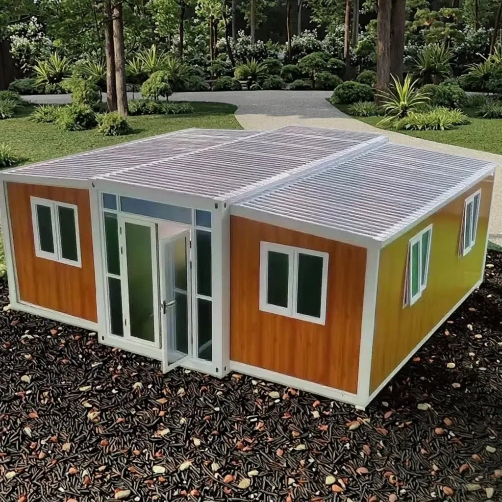 China Factory Supply 20FT 40FT Expandable Office Container House Foldable Double-Wing Expansion Steel Can with Sandwich Panel