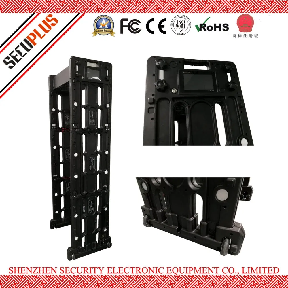 Portable movable walk through gate metal detector system for stadium and expo