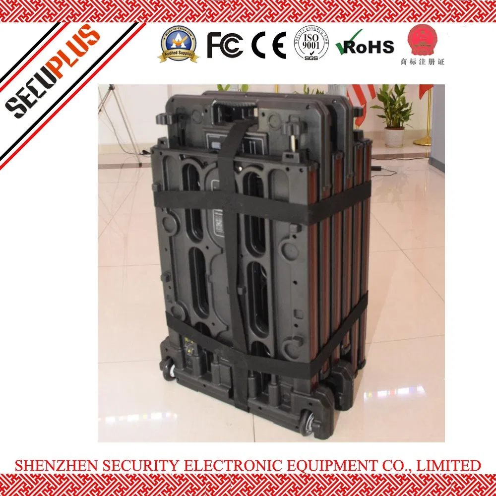 Portable movable walk through gate metal detector system for stadium and expo