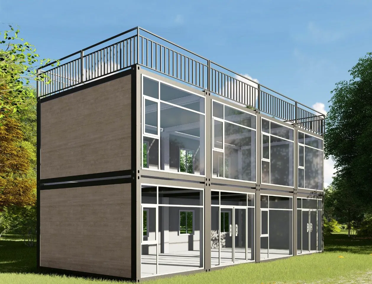 2025 Numerous Customization Options Multi Functional Fireproof Multi-Storey Residential Container House Construction Site Office Area Steel Structure