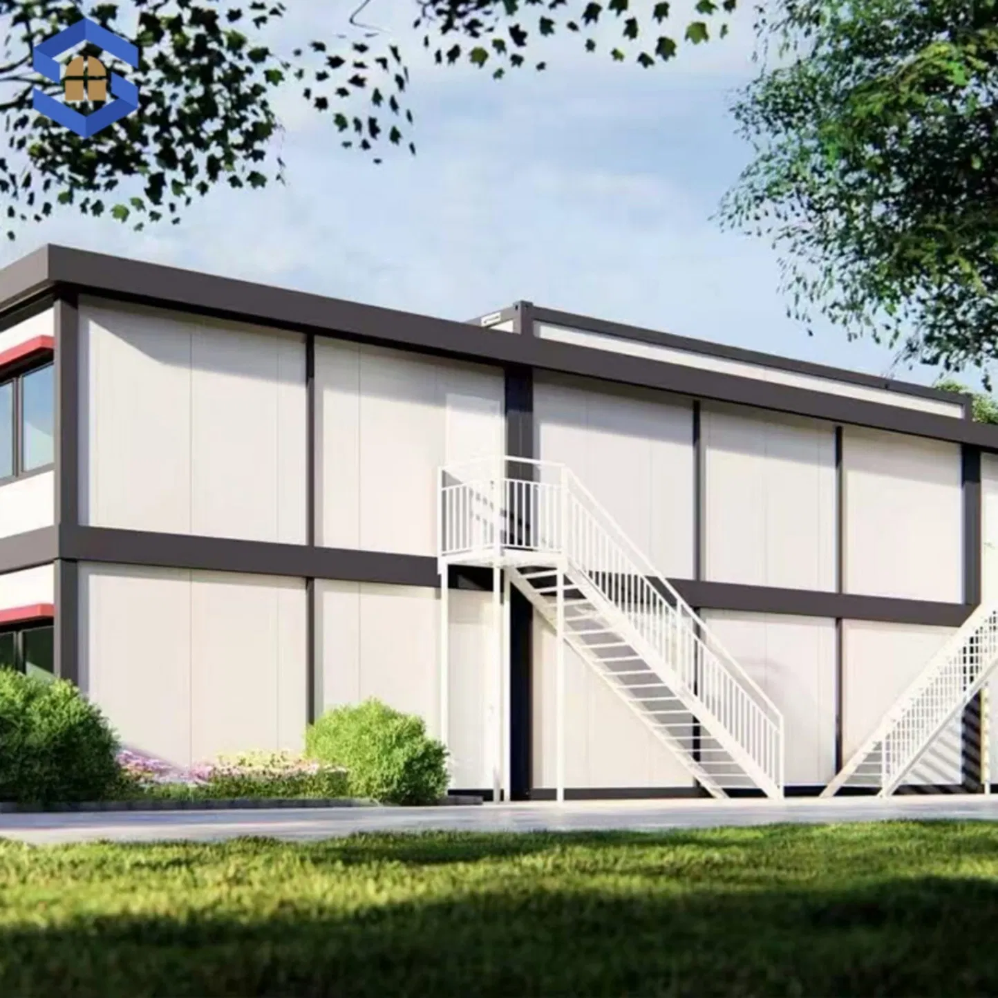 Windproof Waterproof 10FT/20FT/30FT/40FT Modular Portable Prefab Container Office Unit