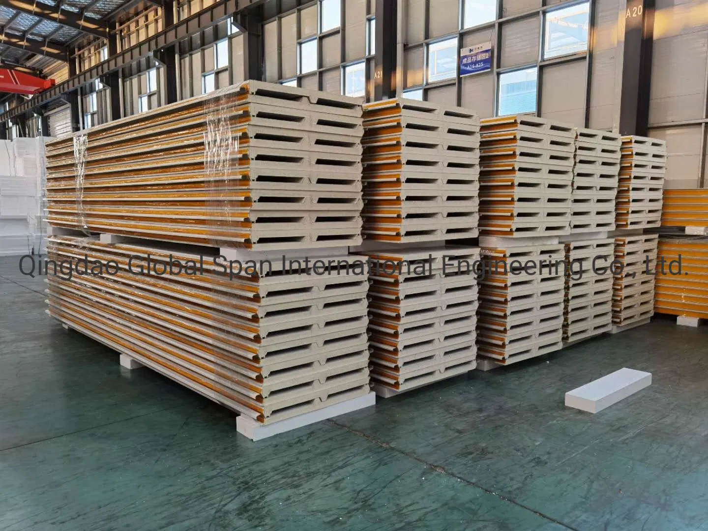 Cold Room Ceiling Panel Steel Structure Building with Polyurethane Facade Sendwich Sound Insulation Clean PU Wall Aluminum Composite Metal Exterior GRP Panels