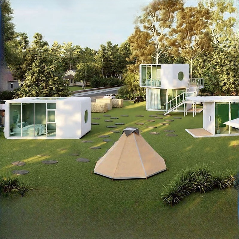 Modern Luxury Prefab Smart Transportable Home – Modular Capsule House Apple Cabin Design