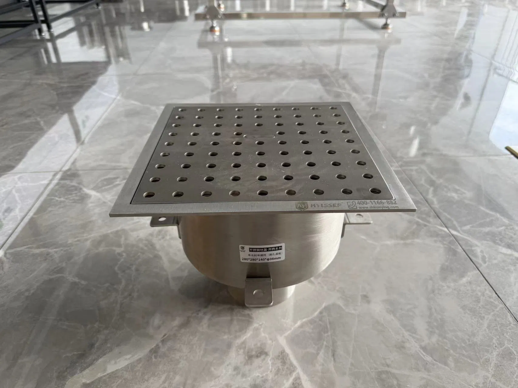 Hygienic Max Flow Rate V Bottomed Stainless Trench Drain System for Brewery Industry