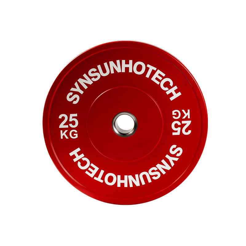 Color Virgin Rubber Bumper Plate with Custom Logo Free Weight Body Building Bumper Plate