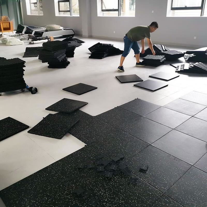 Factory Price Manufacturer Gym Rubber Flooring EPDM Rubber Flooring Gym Rubber Floor Tiles Rubber Mat Exercise Weight Lifting Gym Rubber Floor Tiles Gym Mats