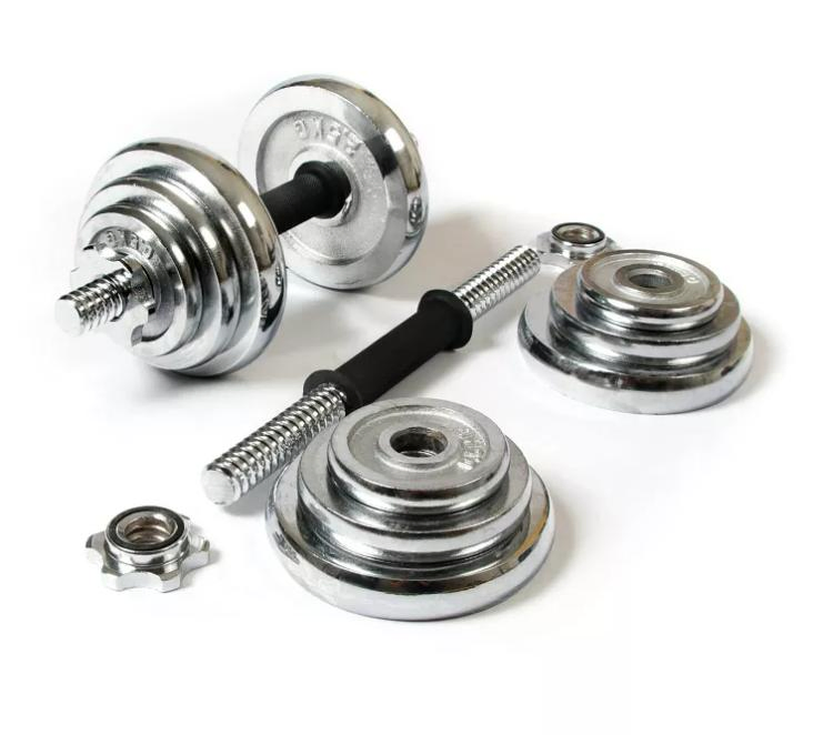 Gym Equipment Weight Lifting Power Training Strength Equipment Chrome Steel Adjustable Dumbbell