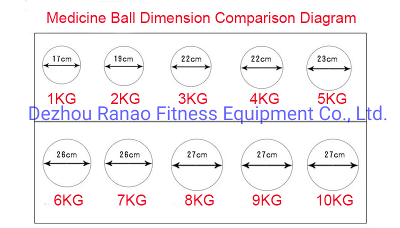 High-Quality Gym Equipment Two Color Rubber Weight Ball Medicine Ball Fitness Yoga Ball