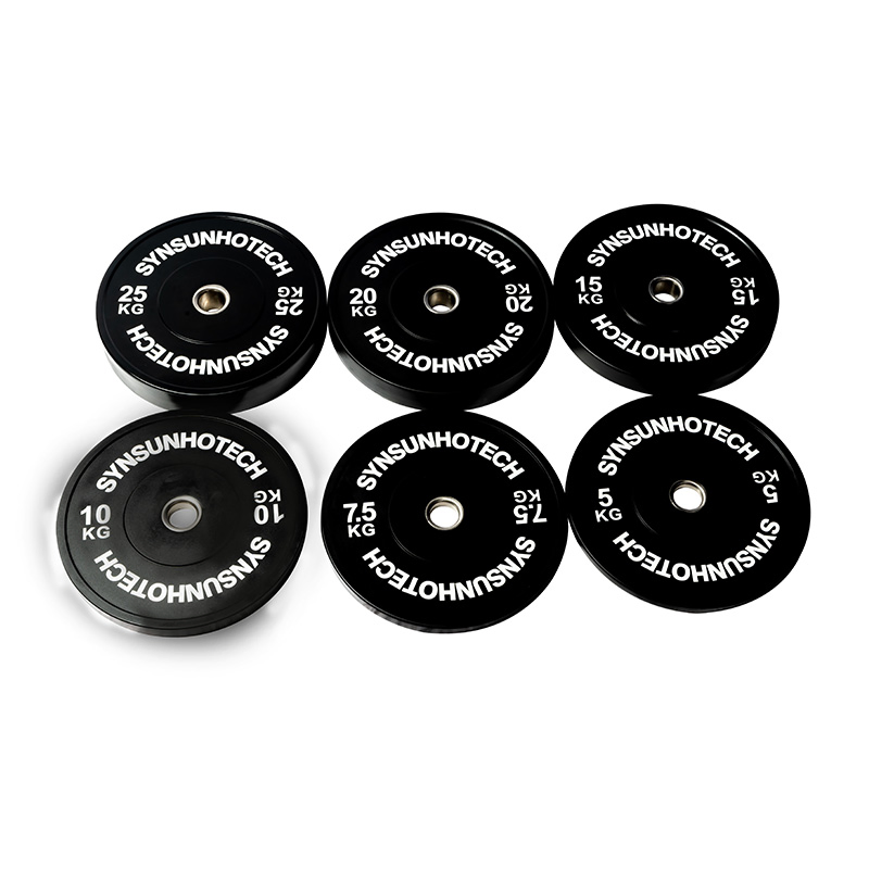 Classic Weightlifting Heavy Duty Dropping Black Virgin Rubber Bumper Plate for Sale