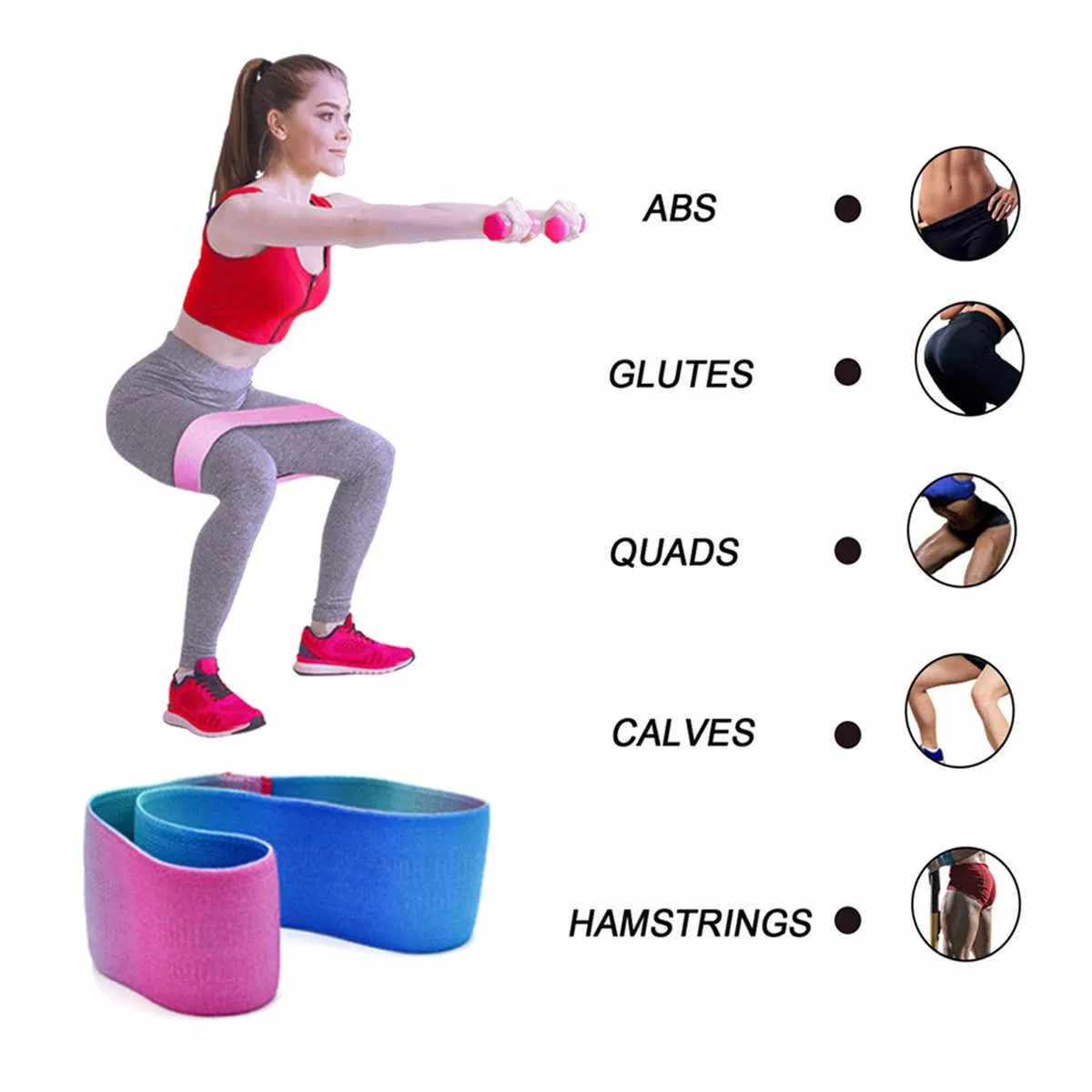 Tight Legging Hip Sport Elastic Natural Rubber Yoga Resistance Band