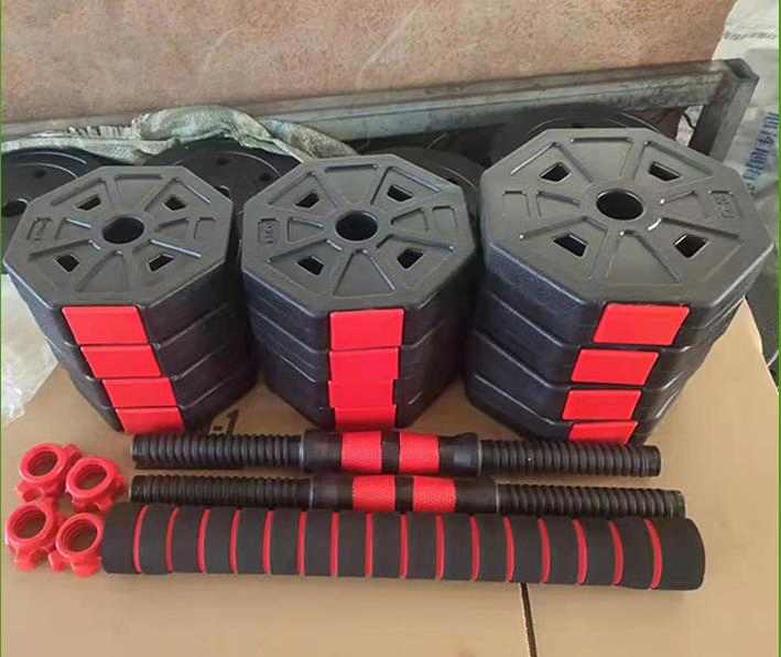 Gym Fitness Weight Lifting Strength Equipment Manufacture Adjustable Dumbbell Octagonal Cement Dumbbell