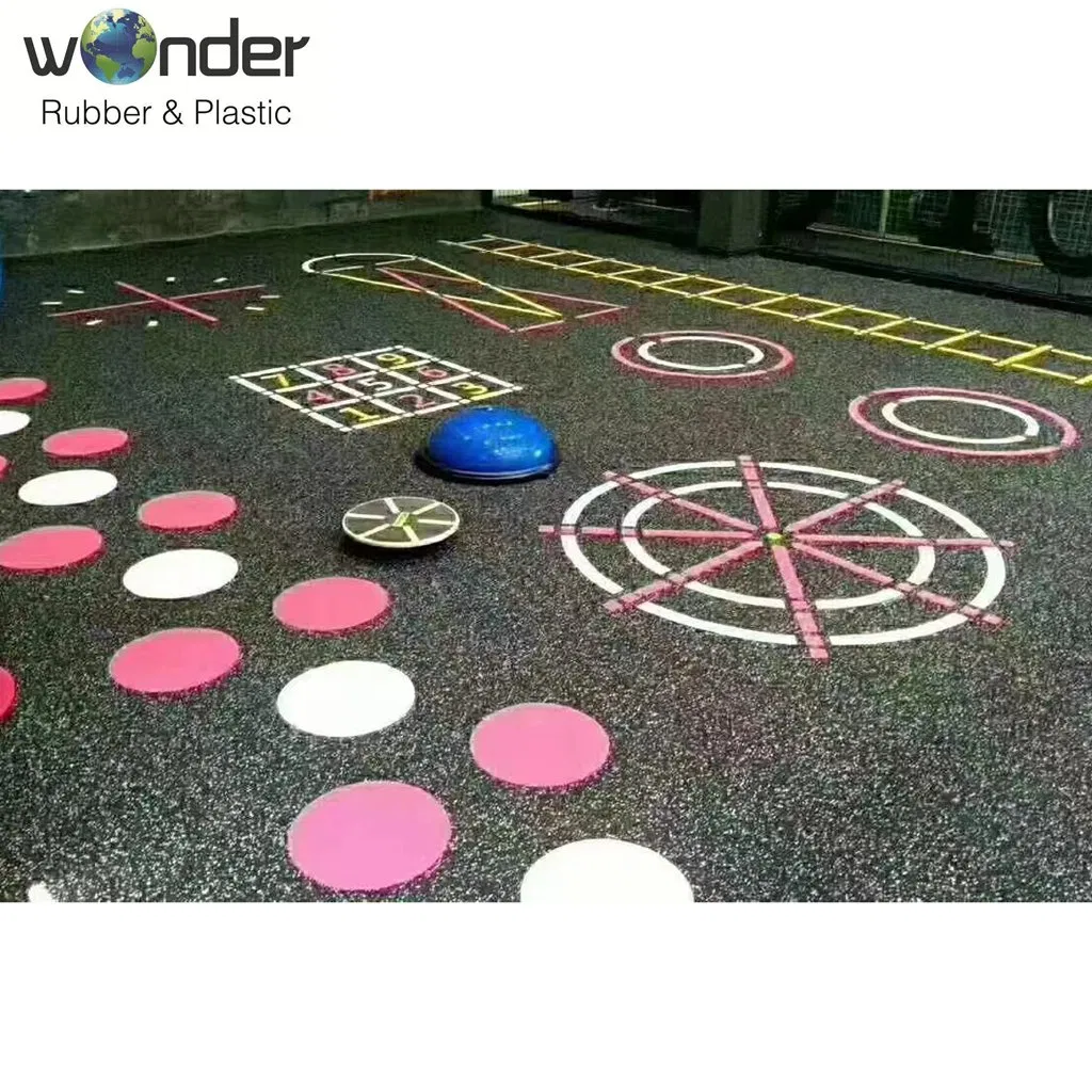 ODM Anti-Slip Playground EPDM Interlocking Paving Granule Puzzle Sport Rubber Flooring Mat Tiles Rolls Gym Fitness