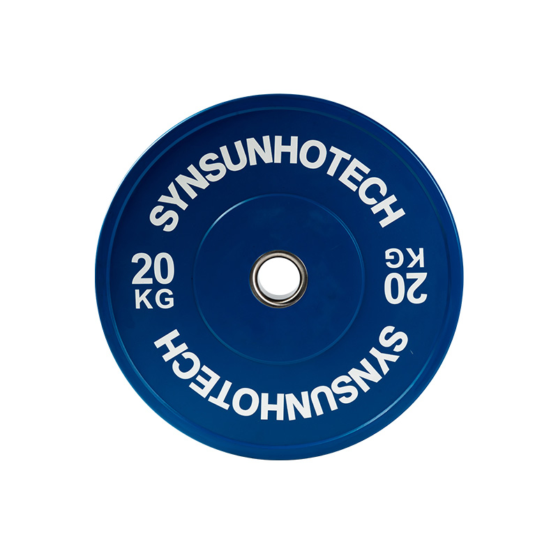Color Virgin Rubber Bumper Plate with Custom Logo Free Weight Body Building Bumper Plate