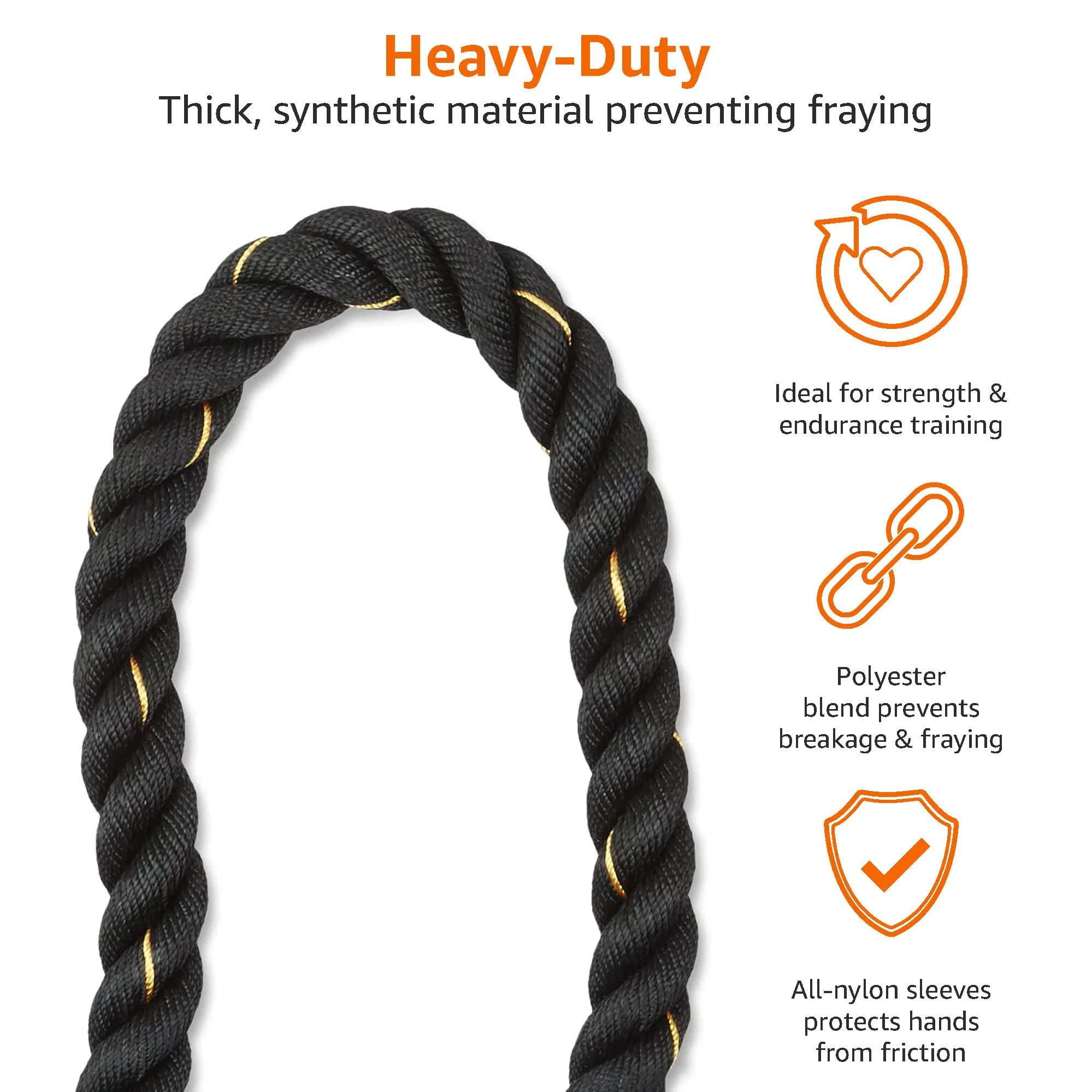 1.5/2 Inch Widths Battle Exercise Safety Static Training Wear Resistant Polyester Rope