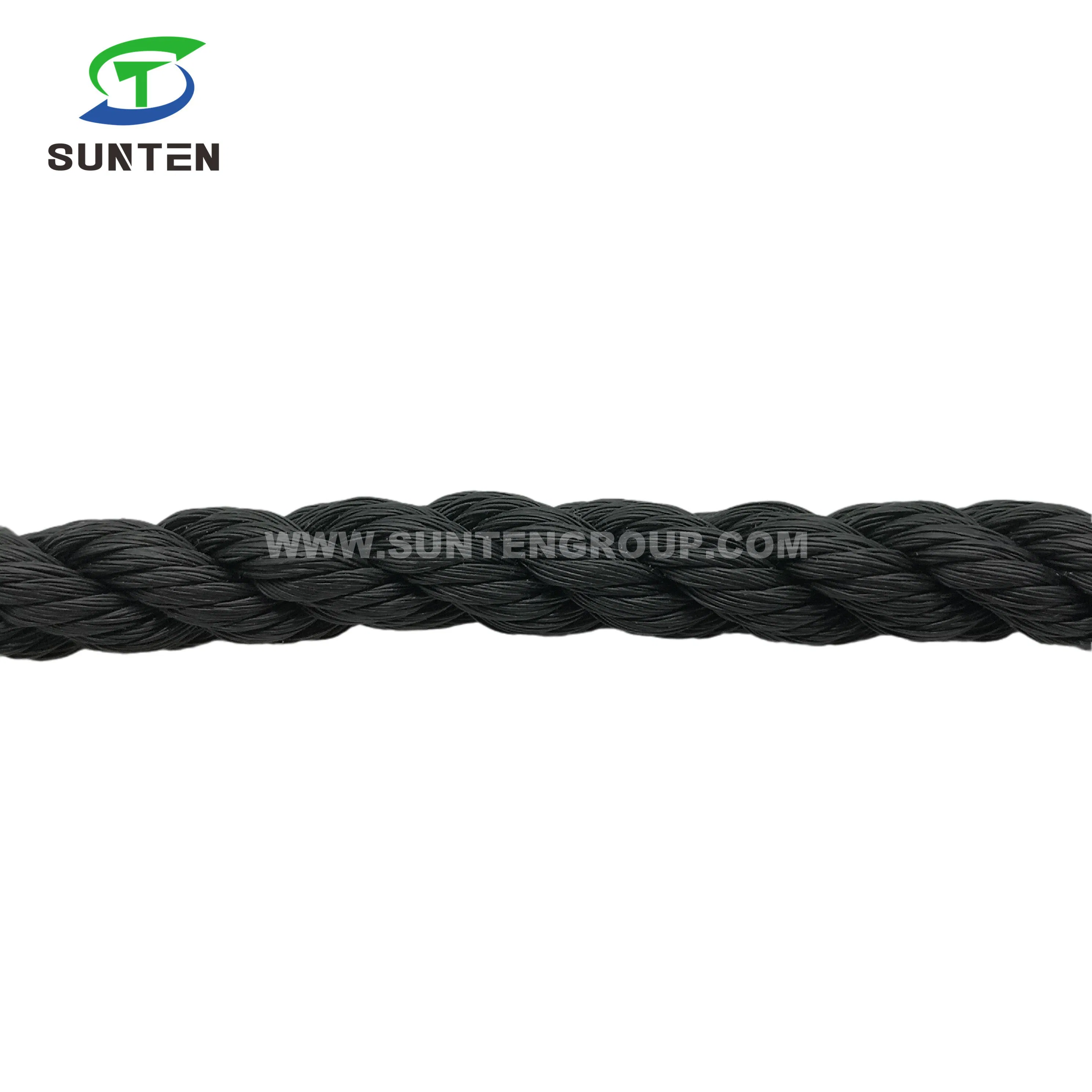 Black PE/Nylon/Polyethylene/Synthetic/Plastic/Fishing/Marine/Mooring/Packing/Twist/Twisted/Battle Rope