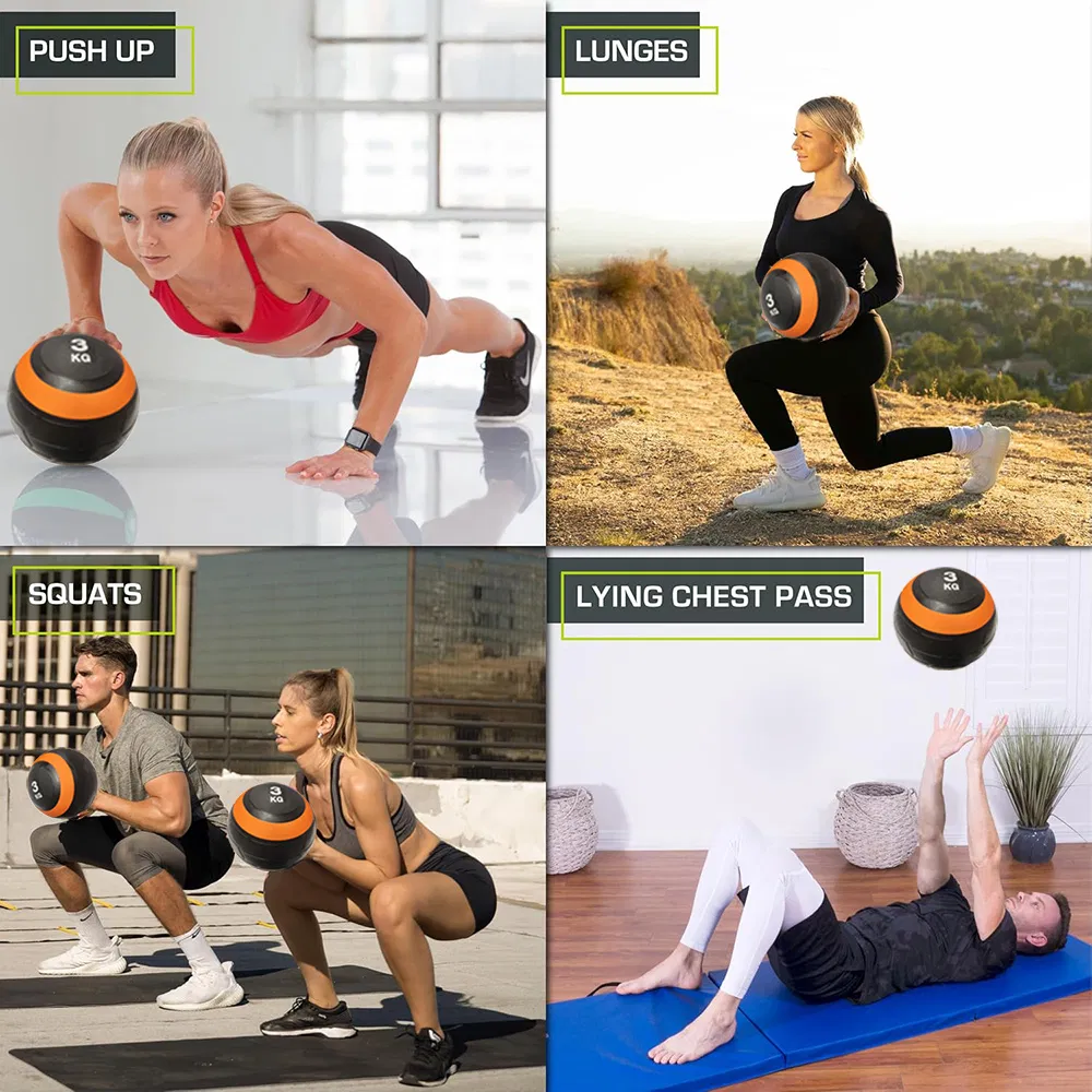 Gym Customized Logo Training Weight Ball Wall Balls Fitness Soft Rubber Medicine Ball