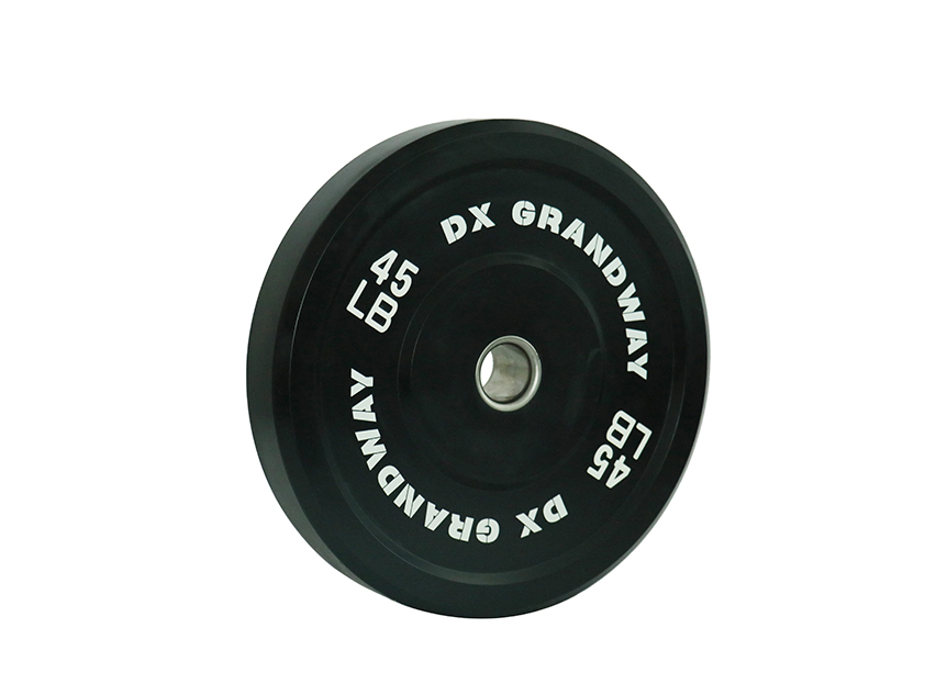 Black Rubber Bumper Weight Plates for Strength Training