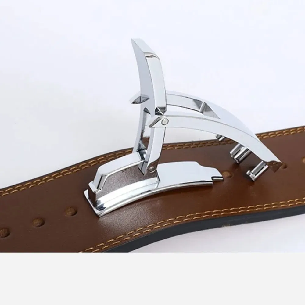 Factory Wholesale Genuine Leather Adjustable Cowhide Back Support Fitness Weightlifting Training Sports Belt