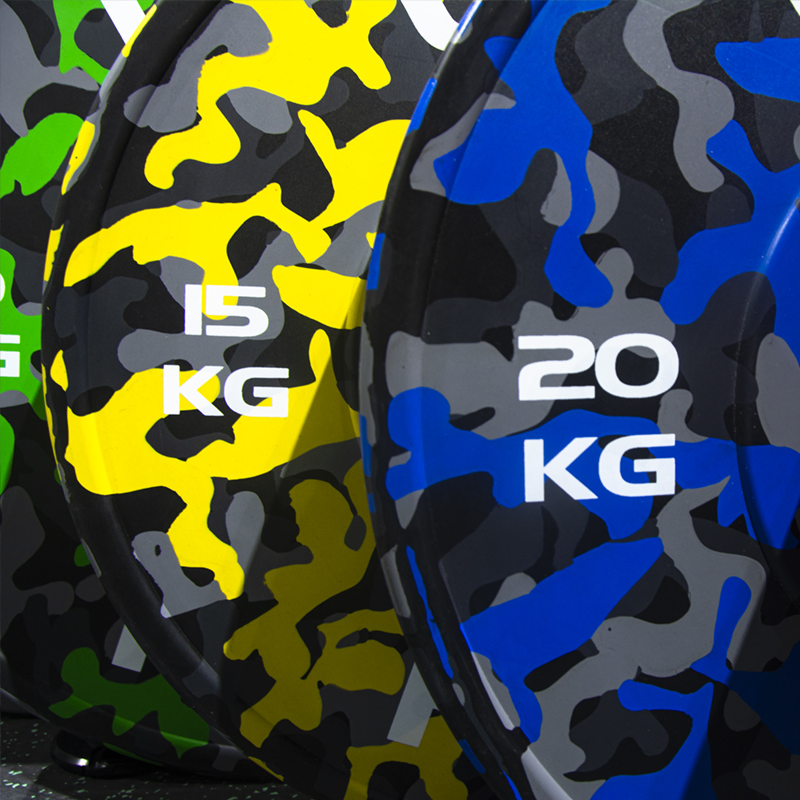 Leadman Home Gym Commercial Fitness Equipment New Arrivals Camo Weightlifting Bumper Plates