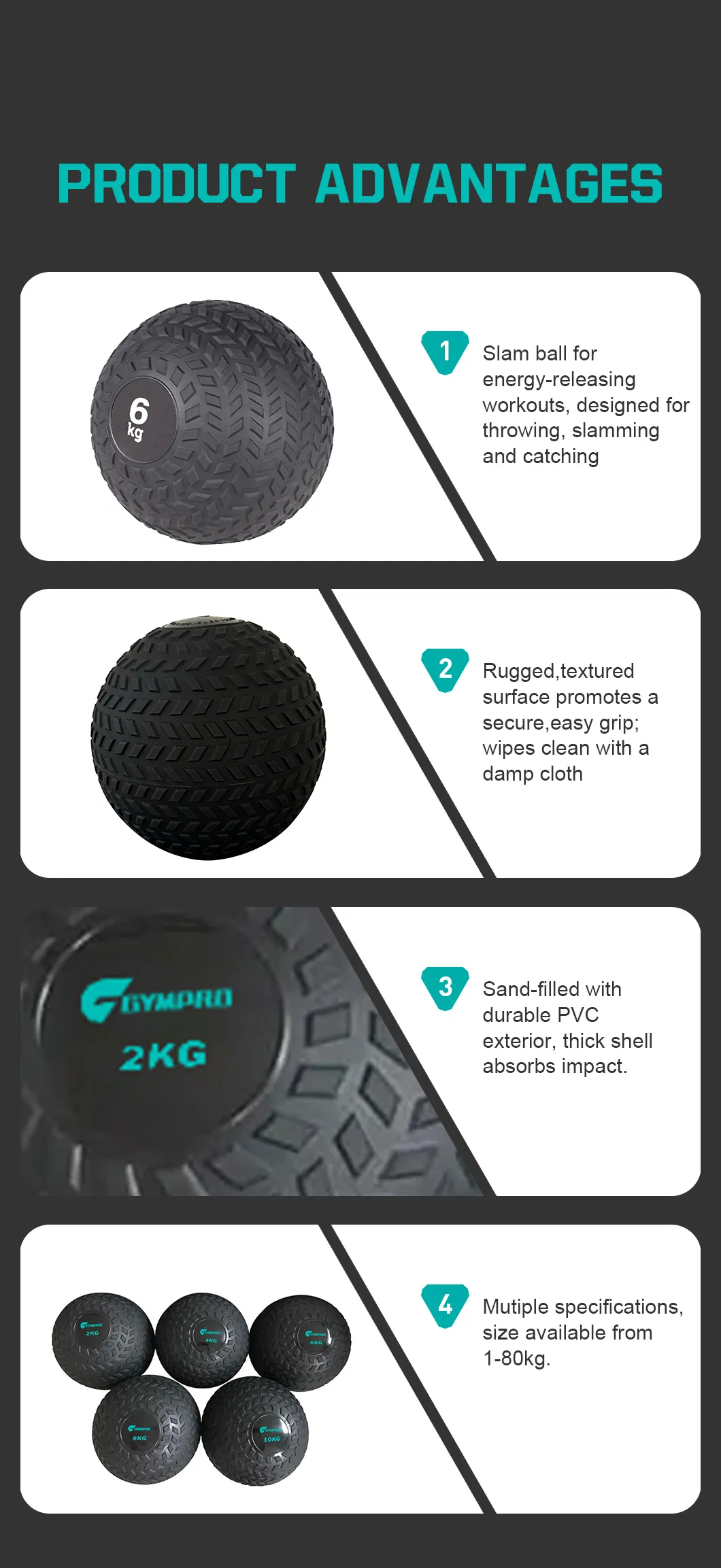 Custom Logo Gym Weight Ball