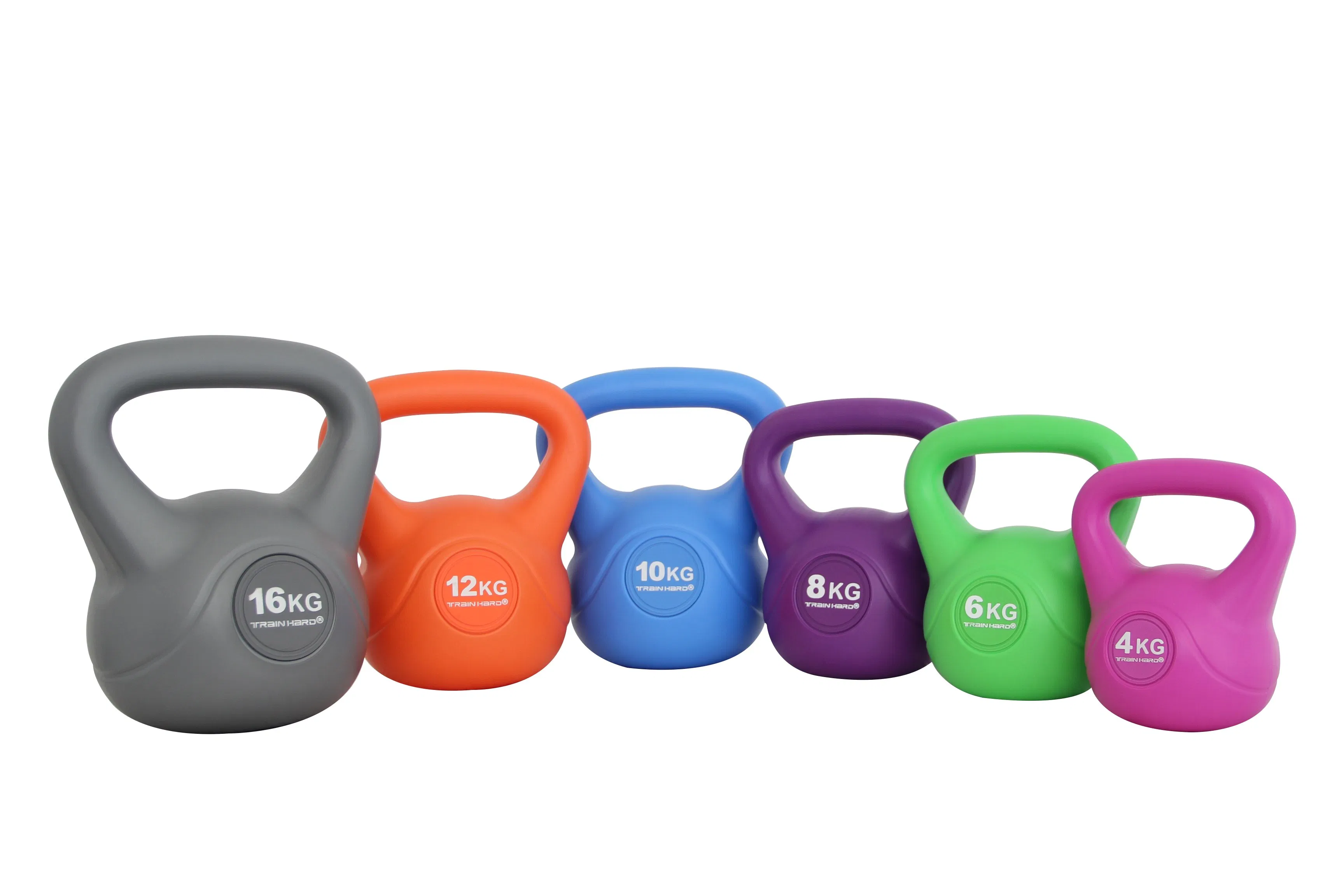 Balanced Cement Kettlebell with Color-Coded Weights - Anti-Scratch Fast Dispatch