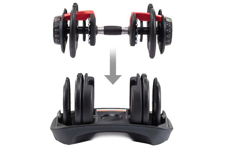 Adjustable Dumbbell Set of Gym Equipment