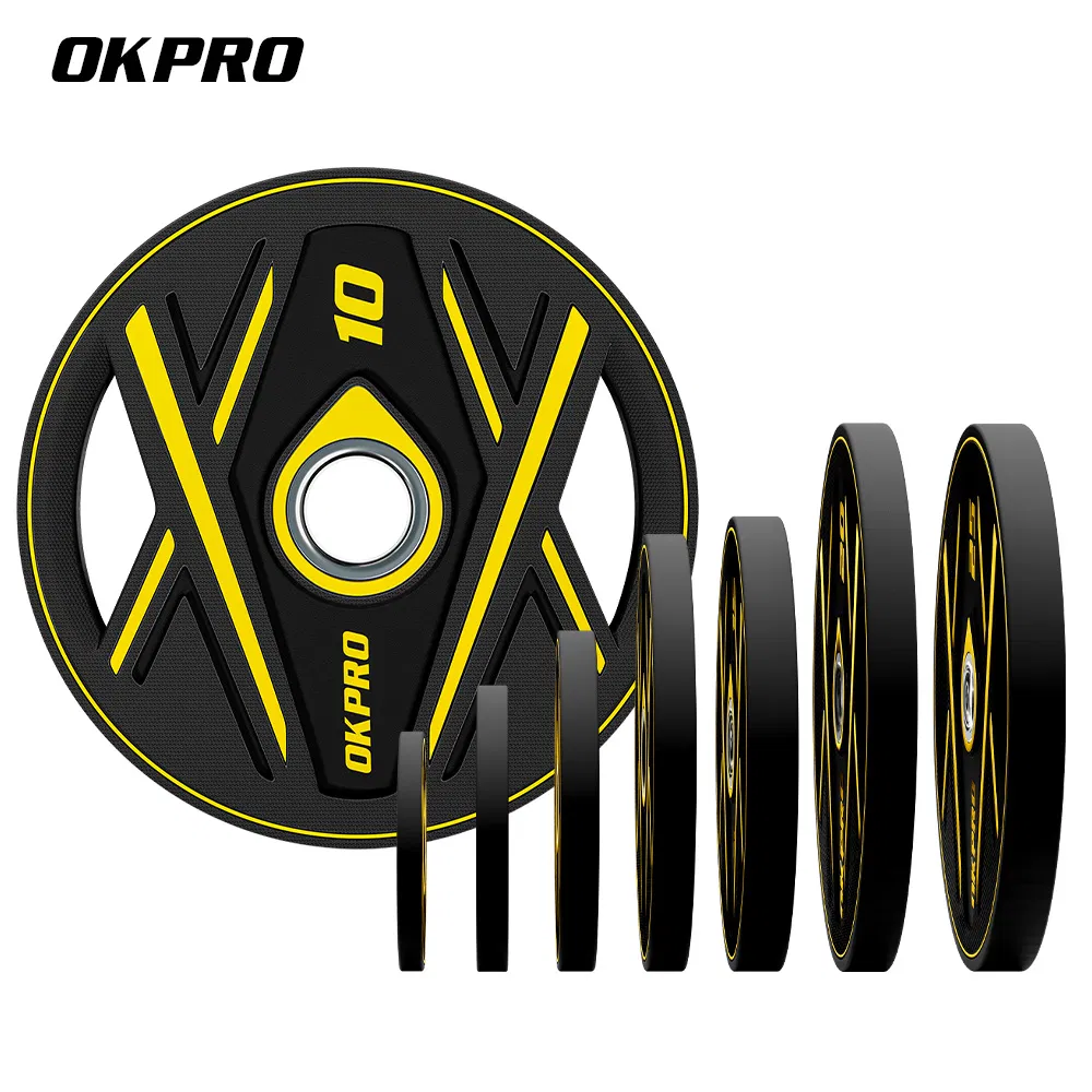 Wholesale Custom Logo CPU Bumper Plate Free Weight Gym Barbell Weight Plate