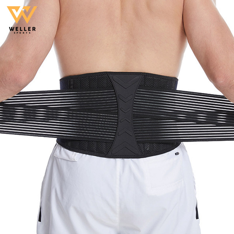 Breathable Low Back Waist Brace Support Belt Workout Weightlifting Pain Disc