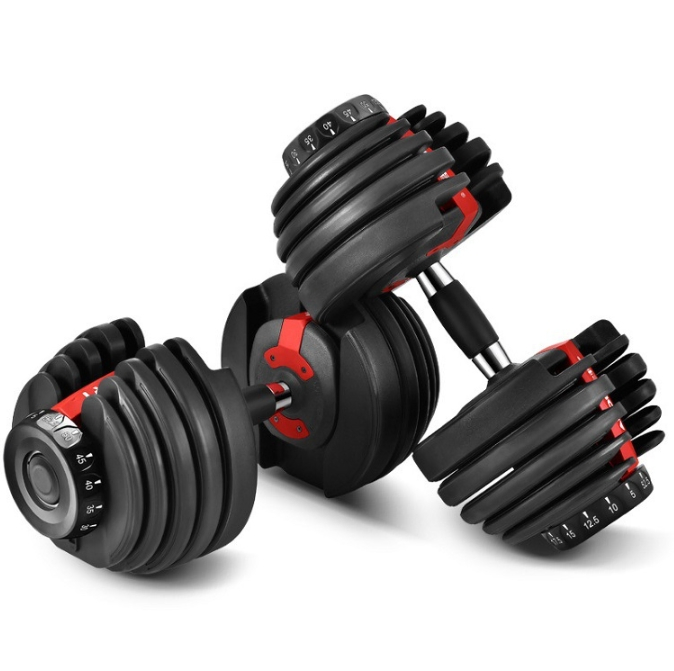 Adjustable Dumbbell 24kg 52.5lb 40kg 90lb Easy Adjustable Steel Dumbbell Fitness Equipment for Home