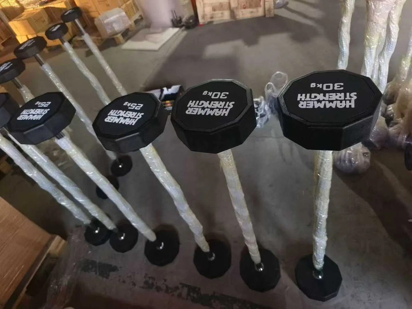 Copper Bushing Stable Grip Olympic Chromoly Steel Barbell 2.2m 900kg Capacity Heavy Duty Barbell