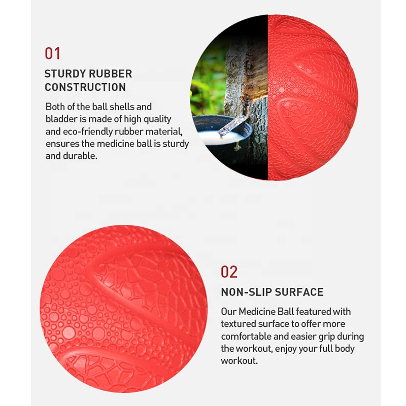 Custom Logo Exercise Weighted Balls Rubber Medicine Ball